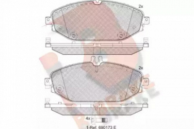 R BRAKE rb2213 -  Комплект тормозных колодок, дисковый тормоз